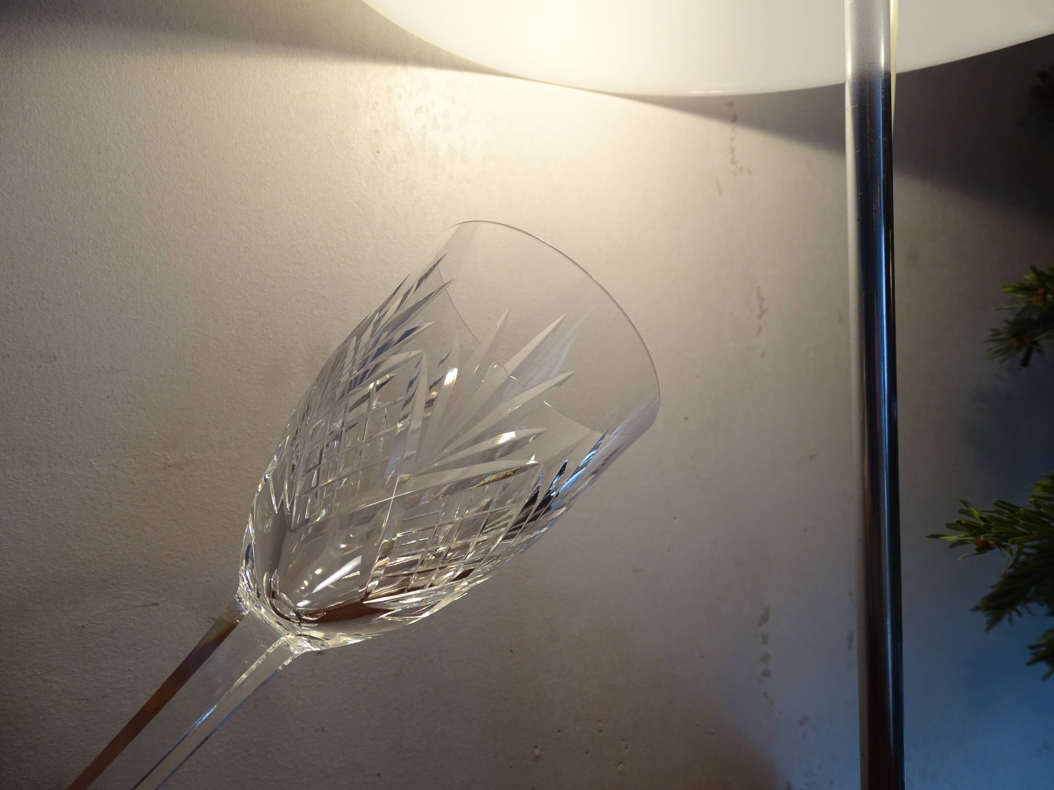 6 antique cut crystal water glasses from Lorraine