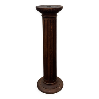 Fluted column in carved and molded wood - circa 1900