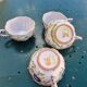 Set of 4 antique hand-painted cups