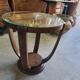 Table basse sellette gueridon art deco 1930 en noyer
