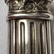 Salad spoon and fork, solid silver handle by emile puiforcat empire style "swan"