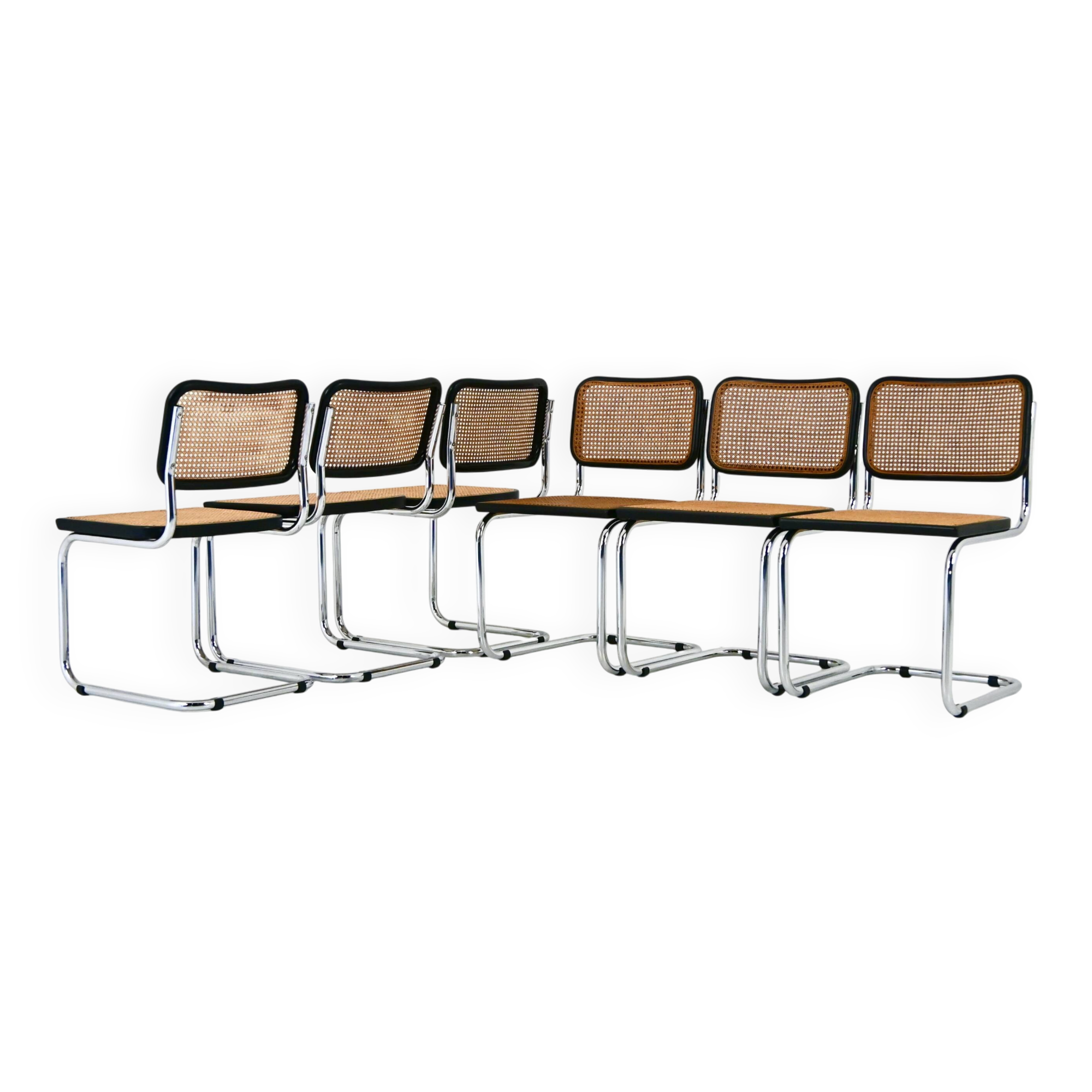 Set of 6 Dining Chairs Style B32 by Marcel Breuer