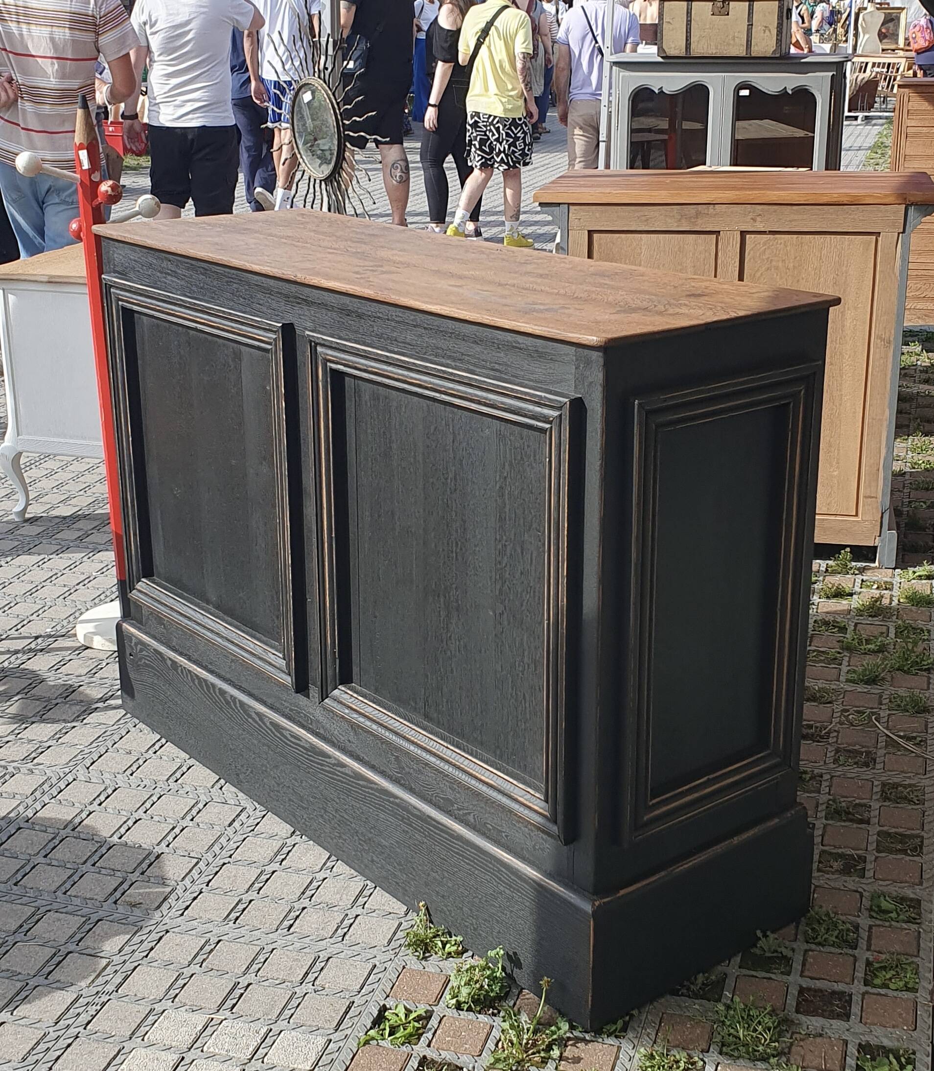 Antique wooden counter