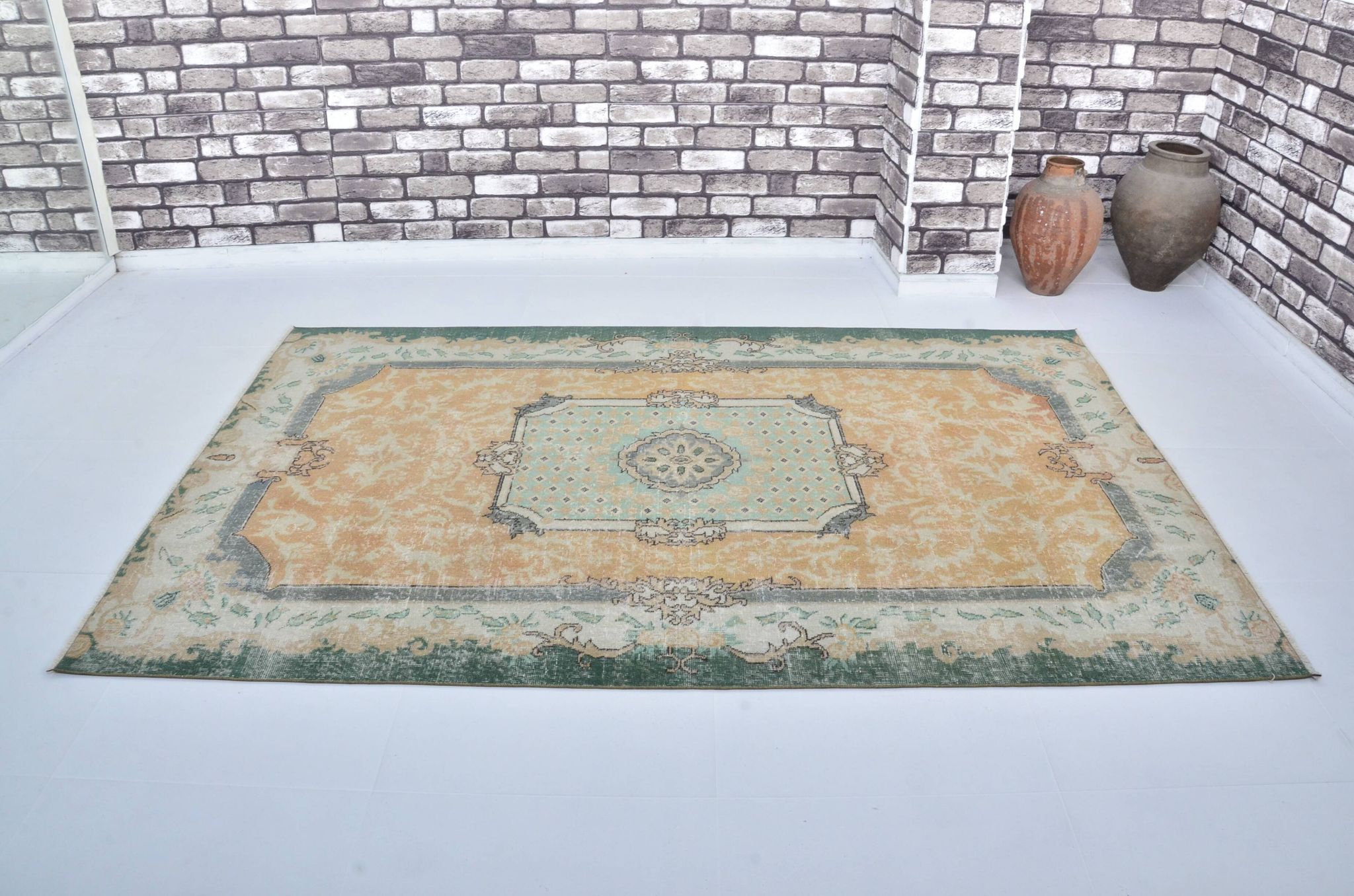 Oushak Turkish Vintage Rug sku 3244