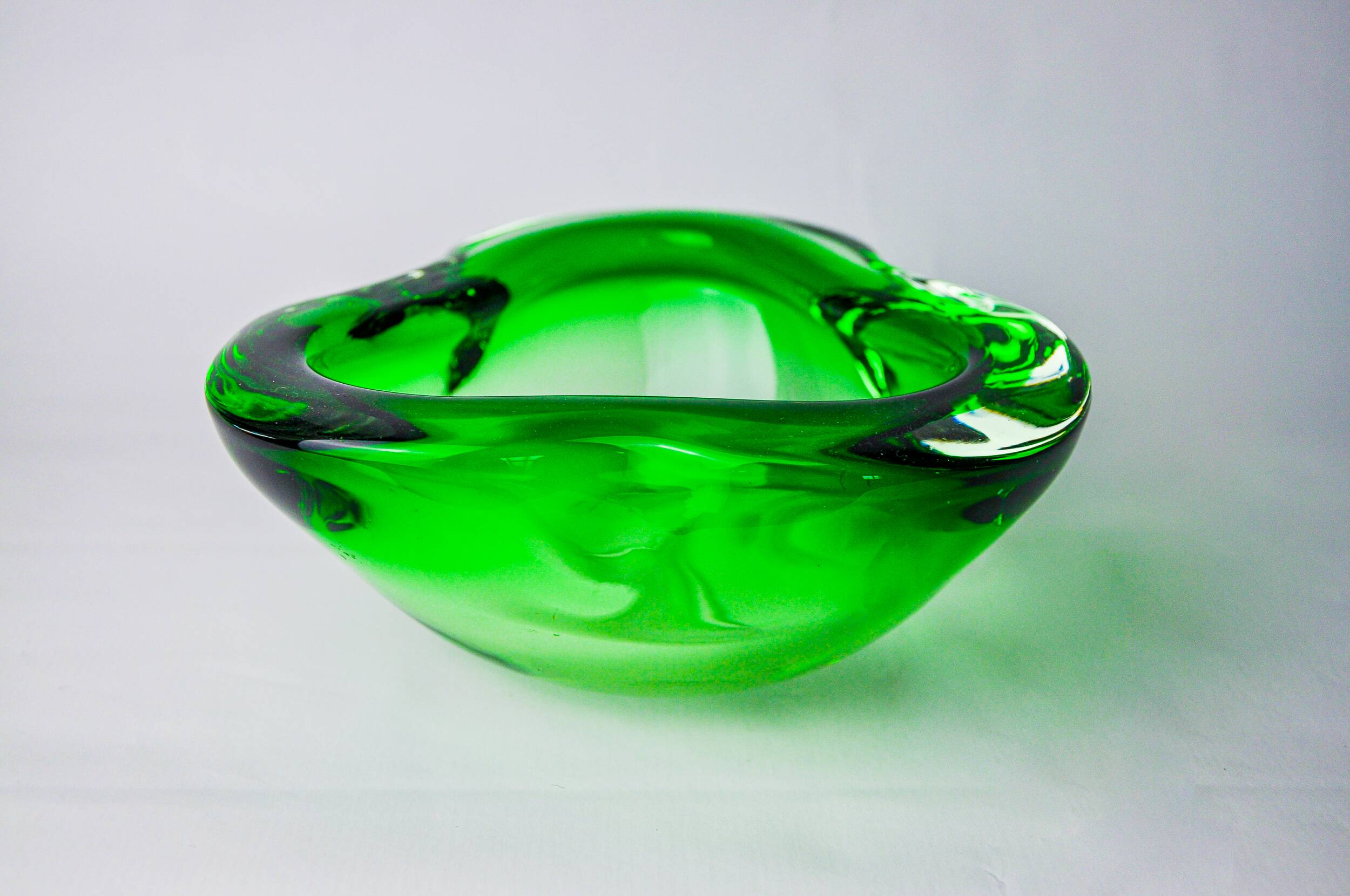Green Sommerso ashtray by Seguso, Murano glass, Italy, 1970