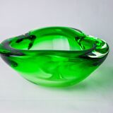 Green Sommerso ashtray by Seguso, Murano glass, Italy, 1970