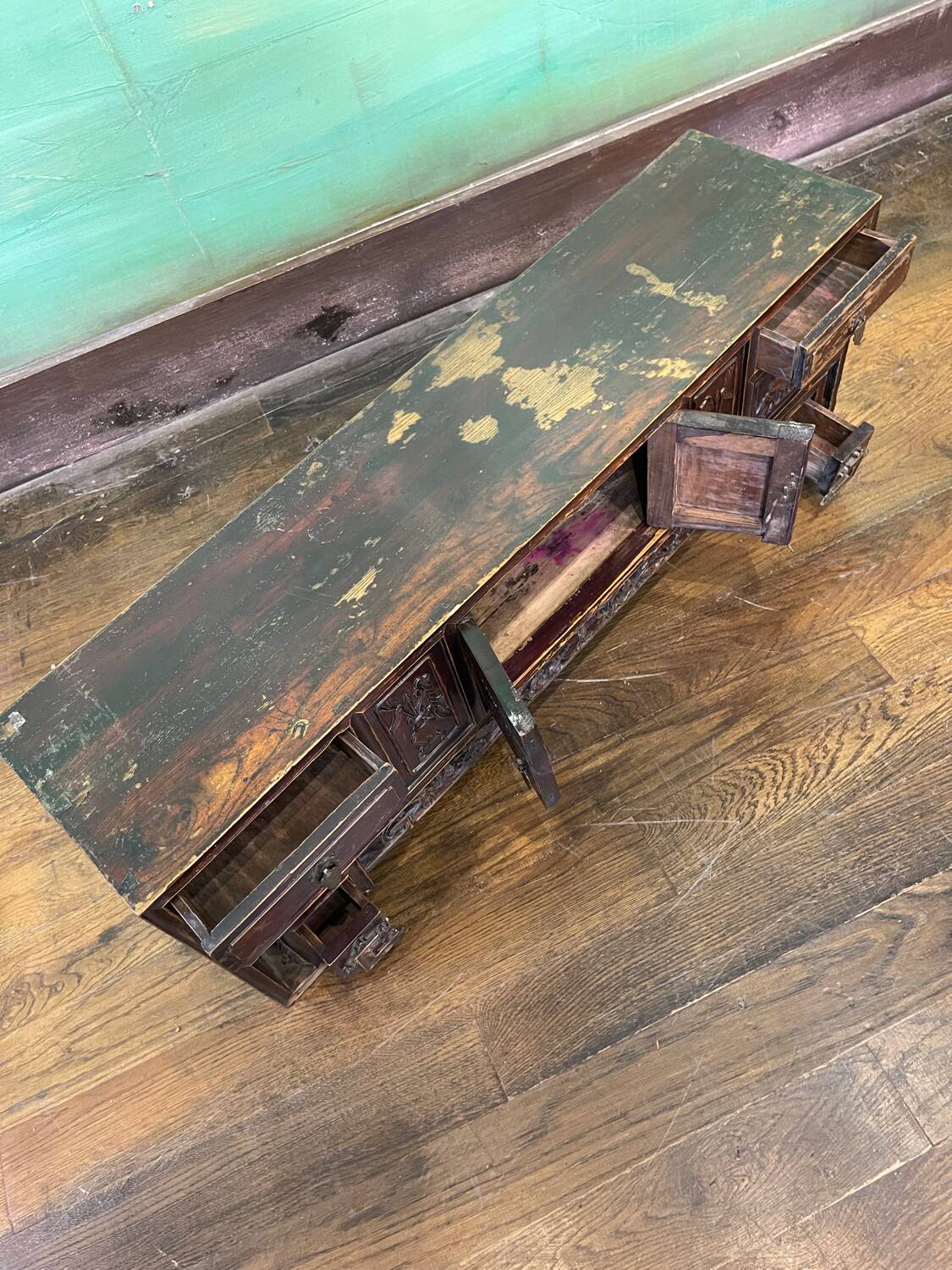 Antique Chinese low cabinet