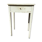 Table d'appoint en sapin vintage shabby chic