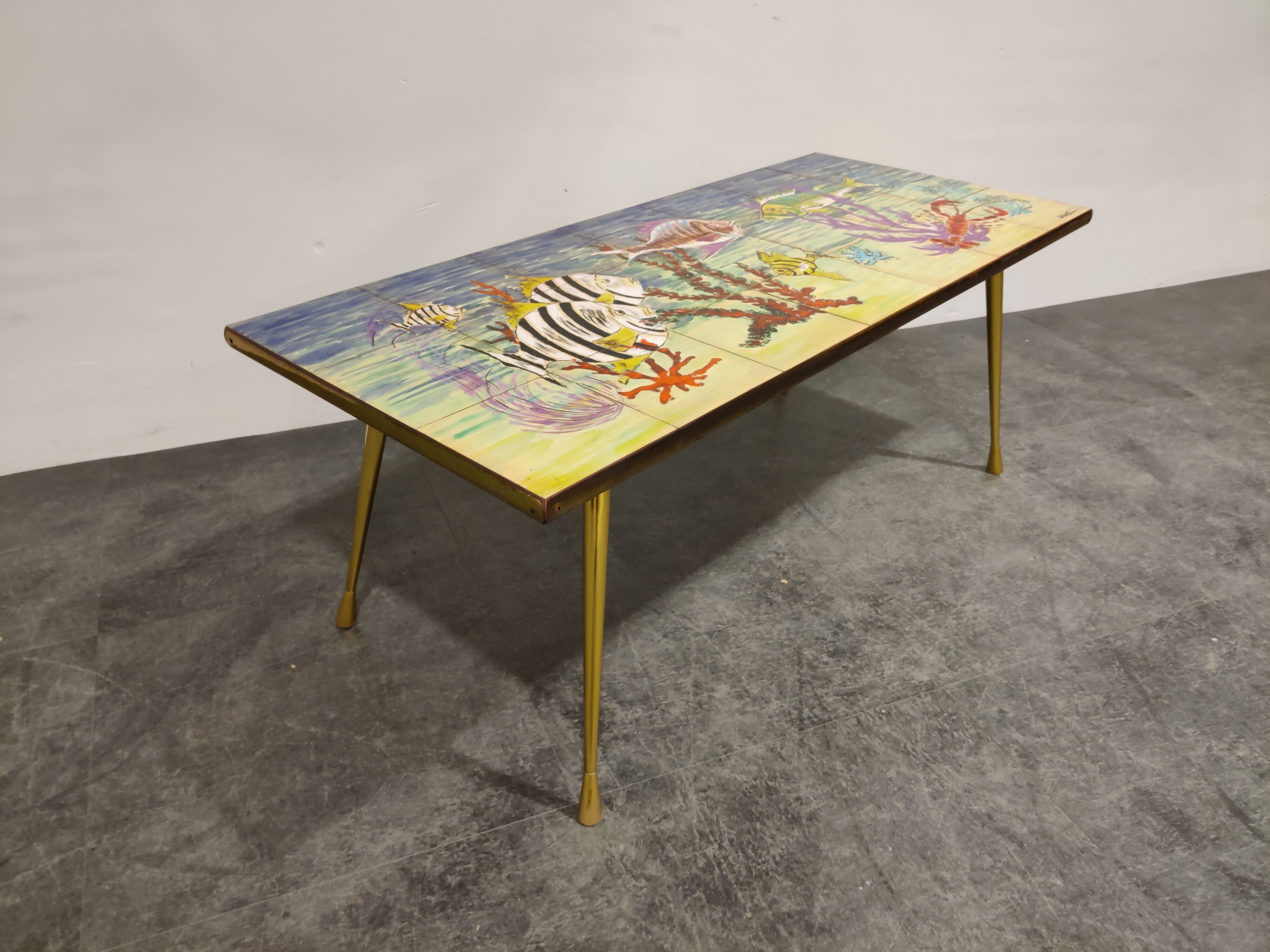 Mid century ceramic coffee table by Sigis, 1960s