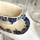 Saucière Gien en terre de fer, service "Blue Ibis" late nineteenth century