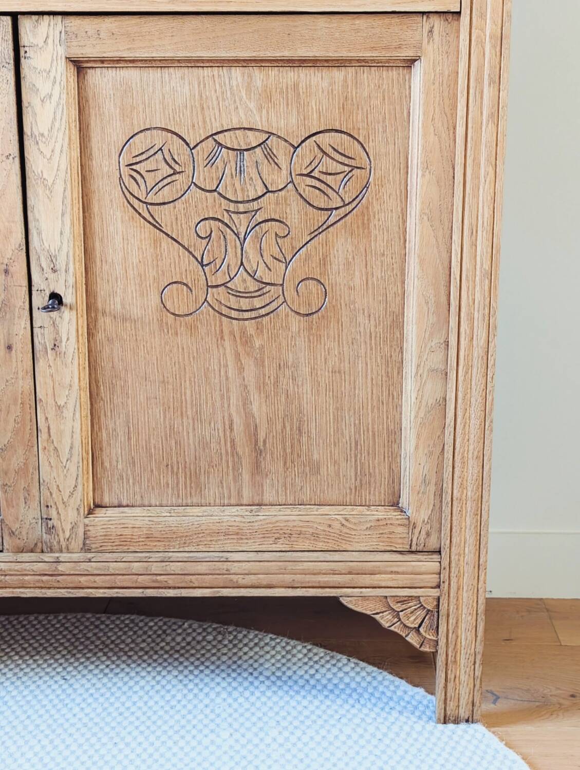Parisian Art Deco sideboard in renovated oak