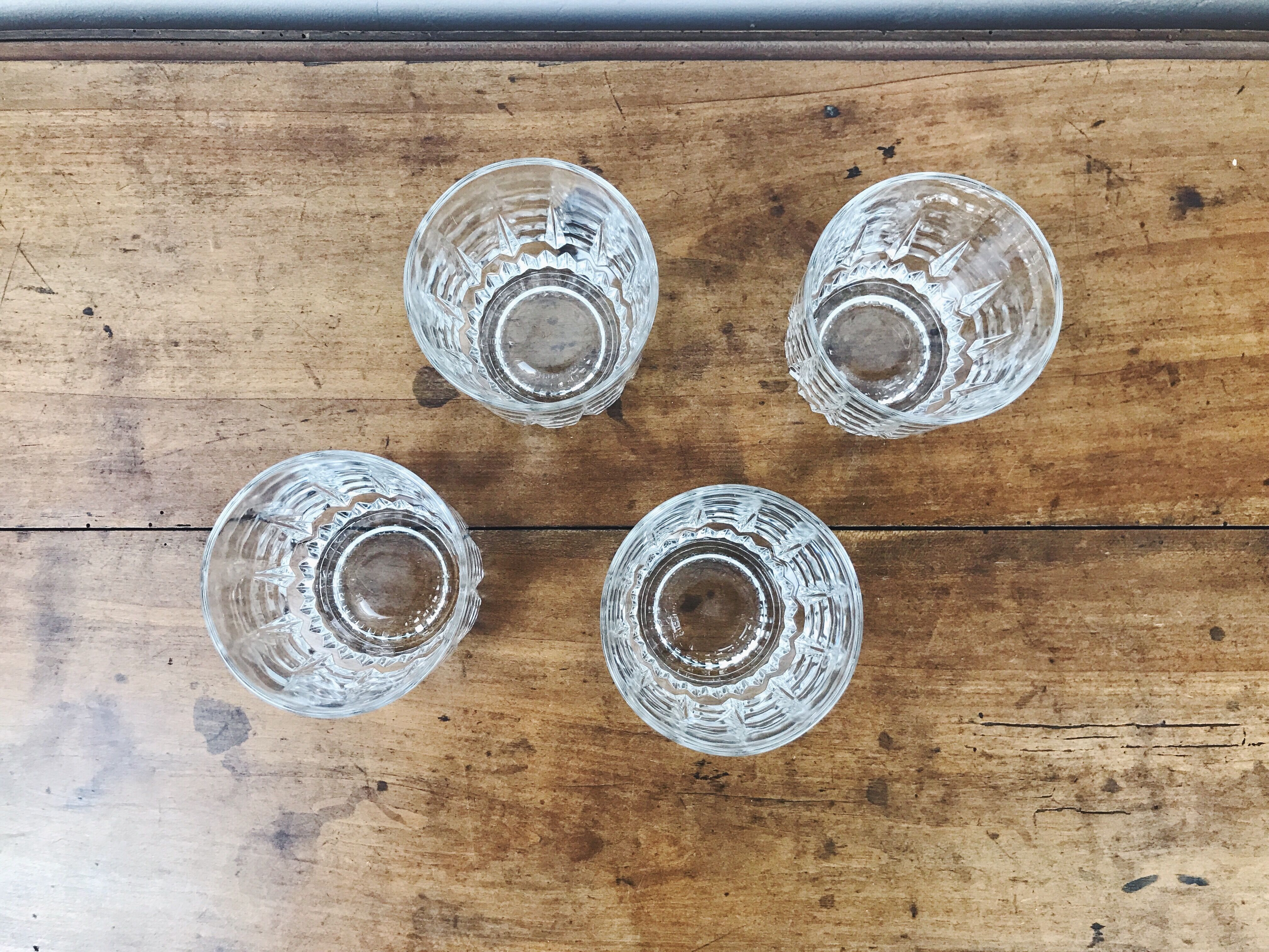 4 art deco style glasses - Arcoroc