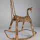 Children's rocking horse made of bamboo and rattan 1960s
