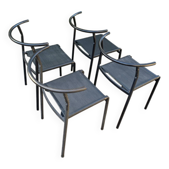 Série de 4 chaises « Cafe chair » de Philippe Starck, Baleri italia, 1984