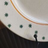 6 old flat plates mismatched Terre de Fer