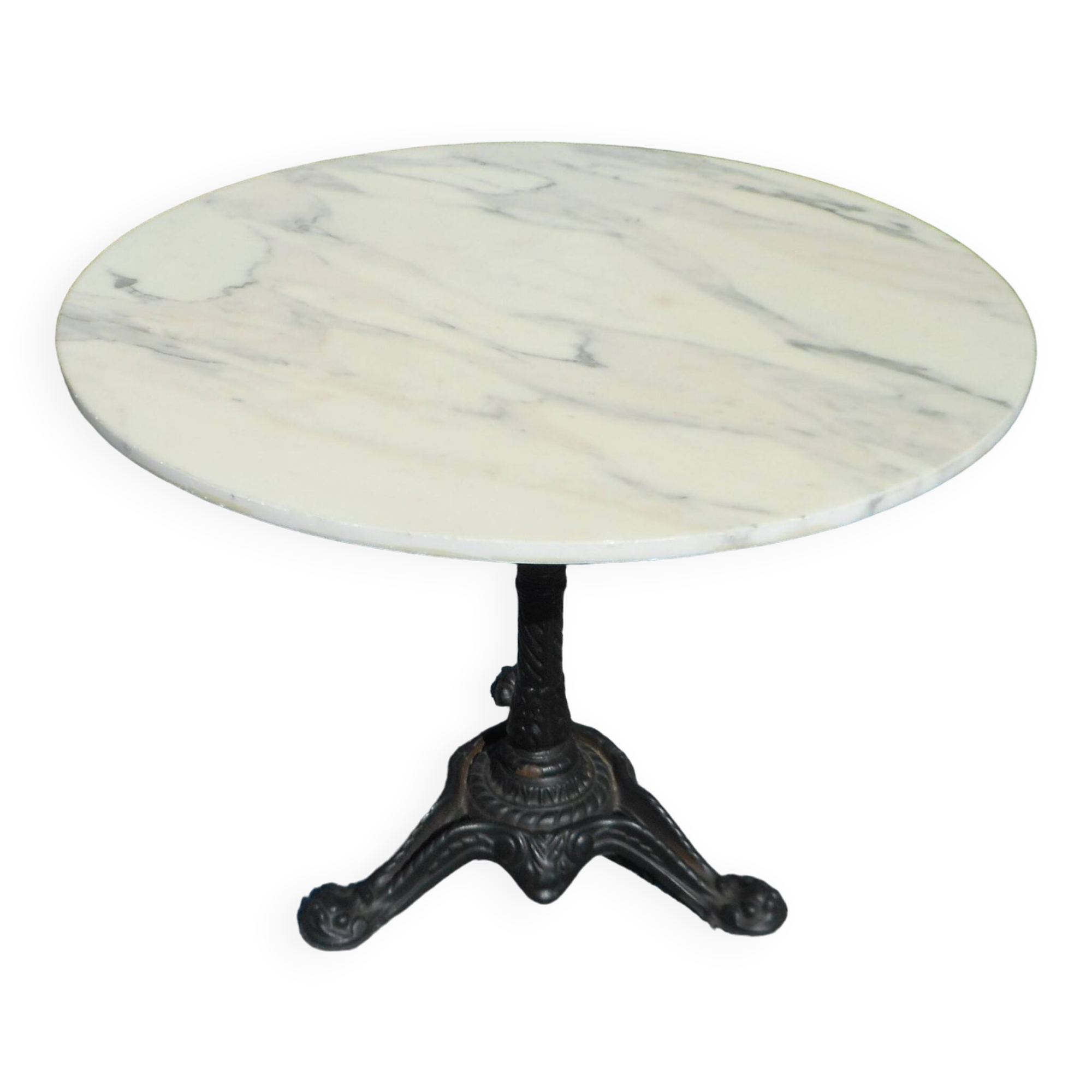 large pedestal table bistro table with marble top 90cm