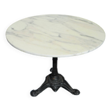 large pedestal table bistro table with marble top 90cm