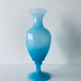 Blue opaline vase