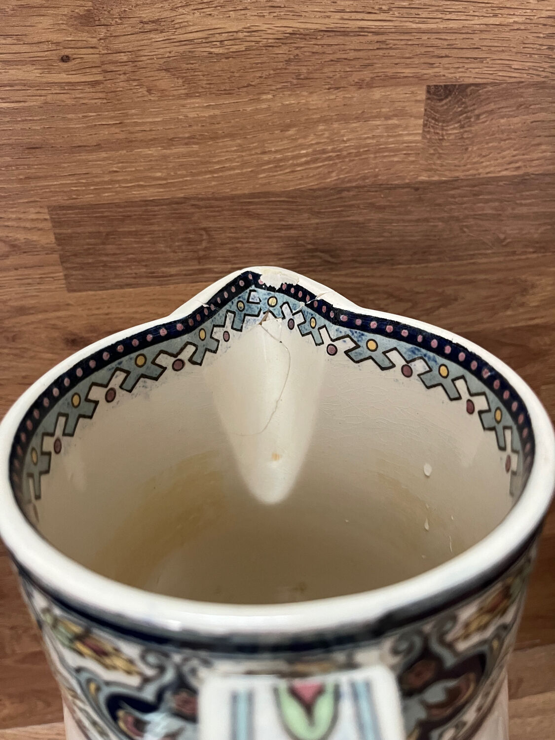 Broc in earthenware Sarreguemines Tunis