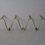 Mid-Century Brass Coat Hooks, 1950s, Set of 2