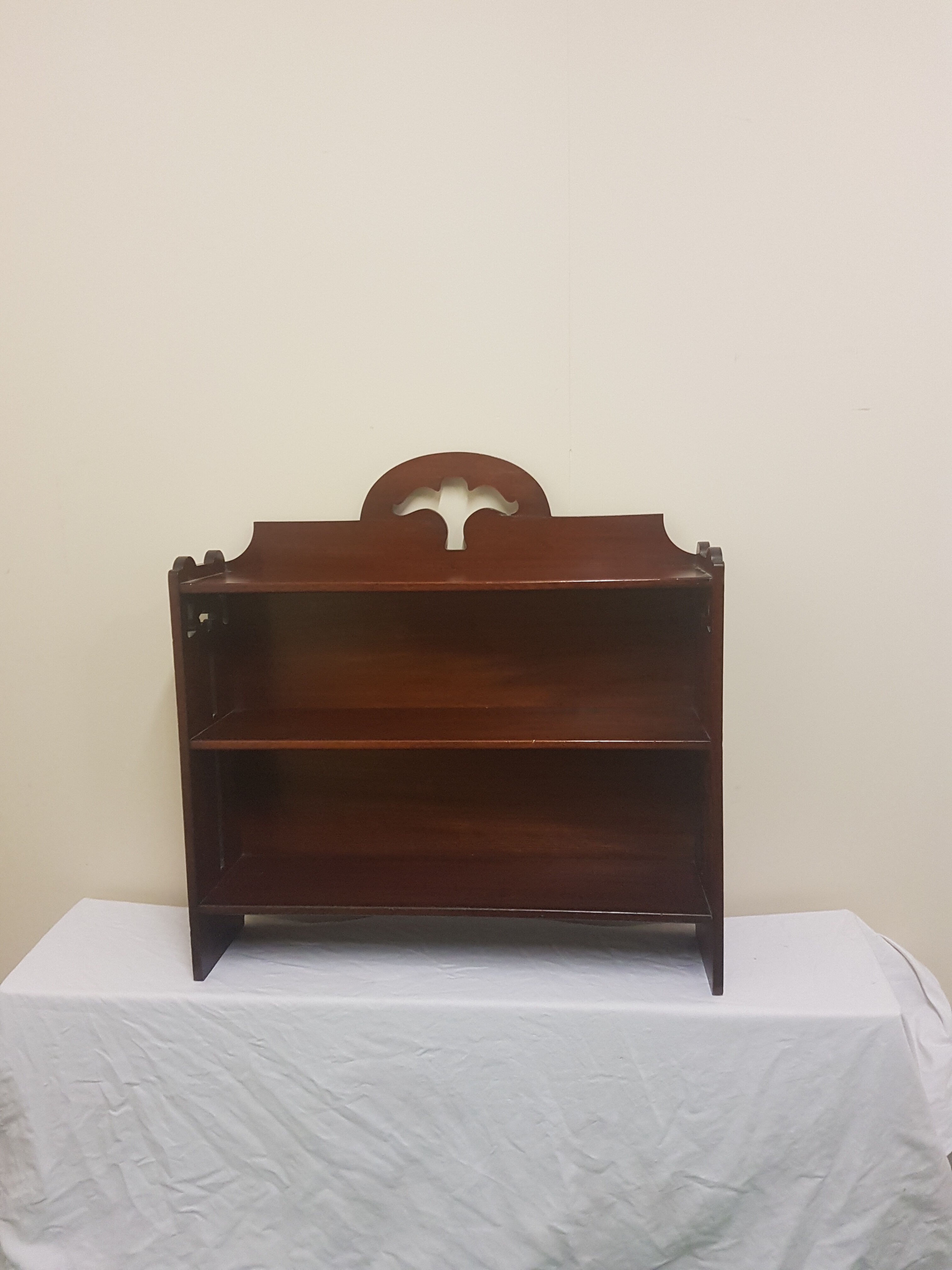 Art nouveau mahogany shelf