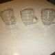 Set of 3 small glass beer mugs/glasses