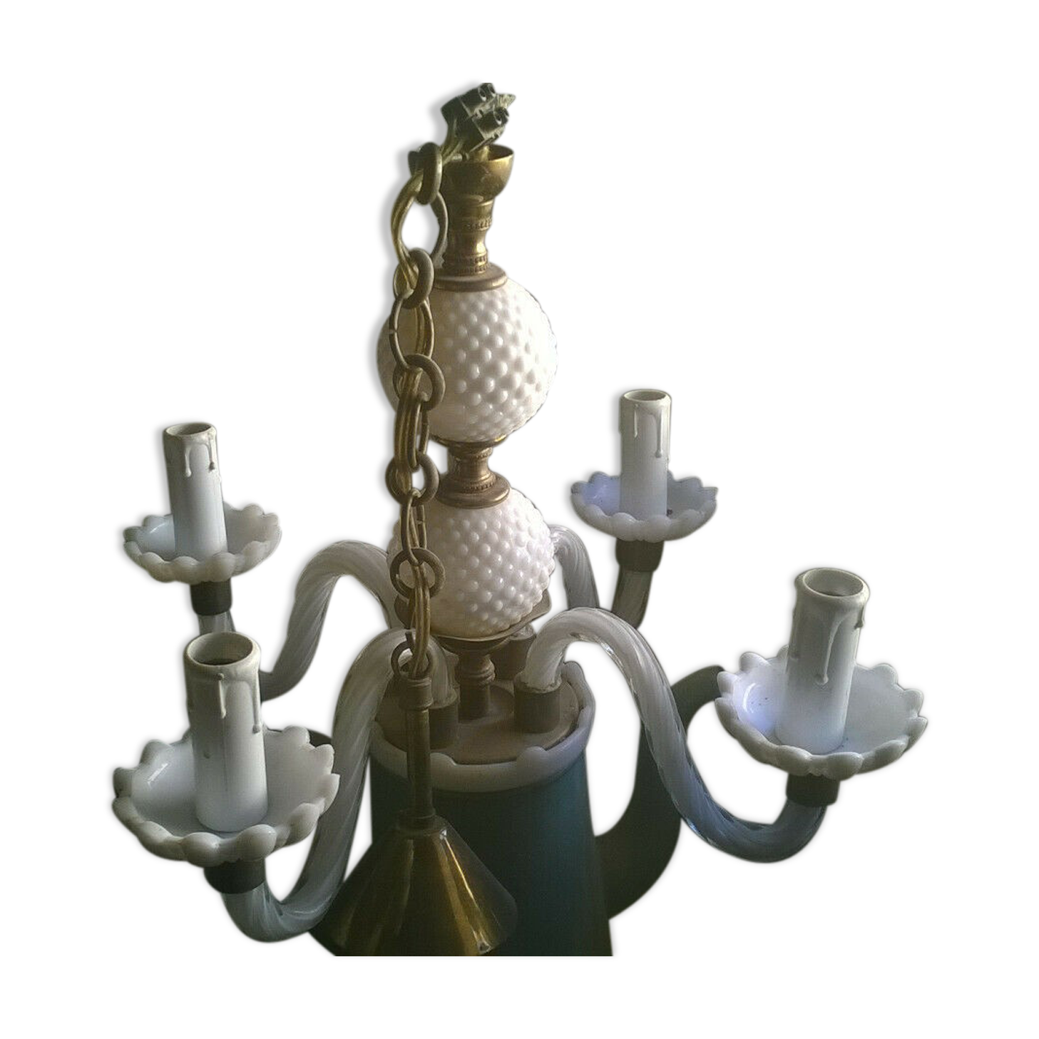 Vintage opaline chandelier