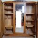 art deco period wardrobe in blond oak circa 1940