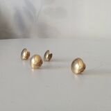 Pair of vintage brass "lens" knobs/furniture handles