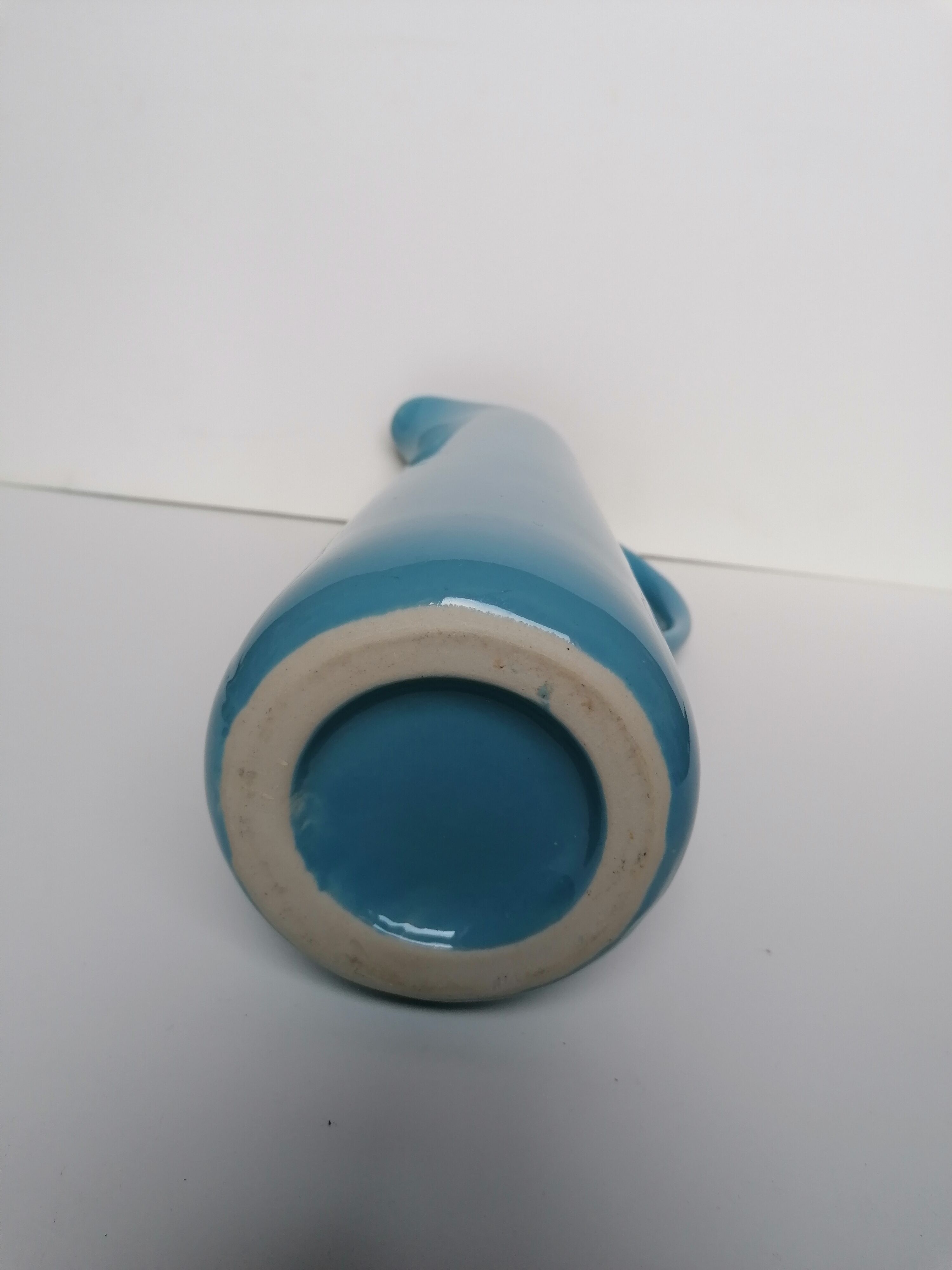 Vase céramique émaillé bleu
