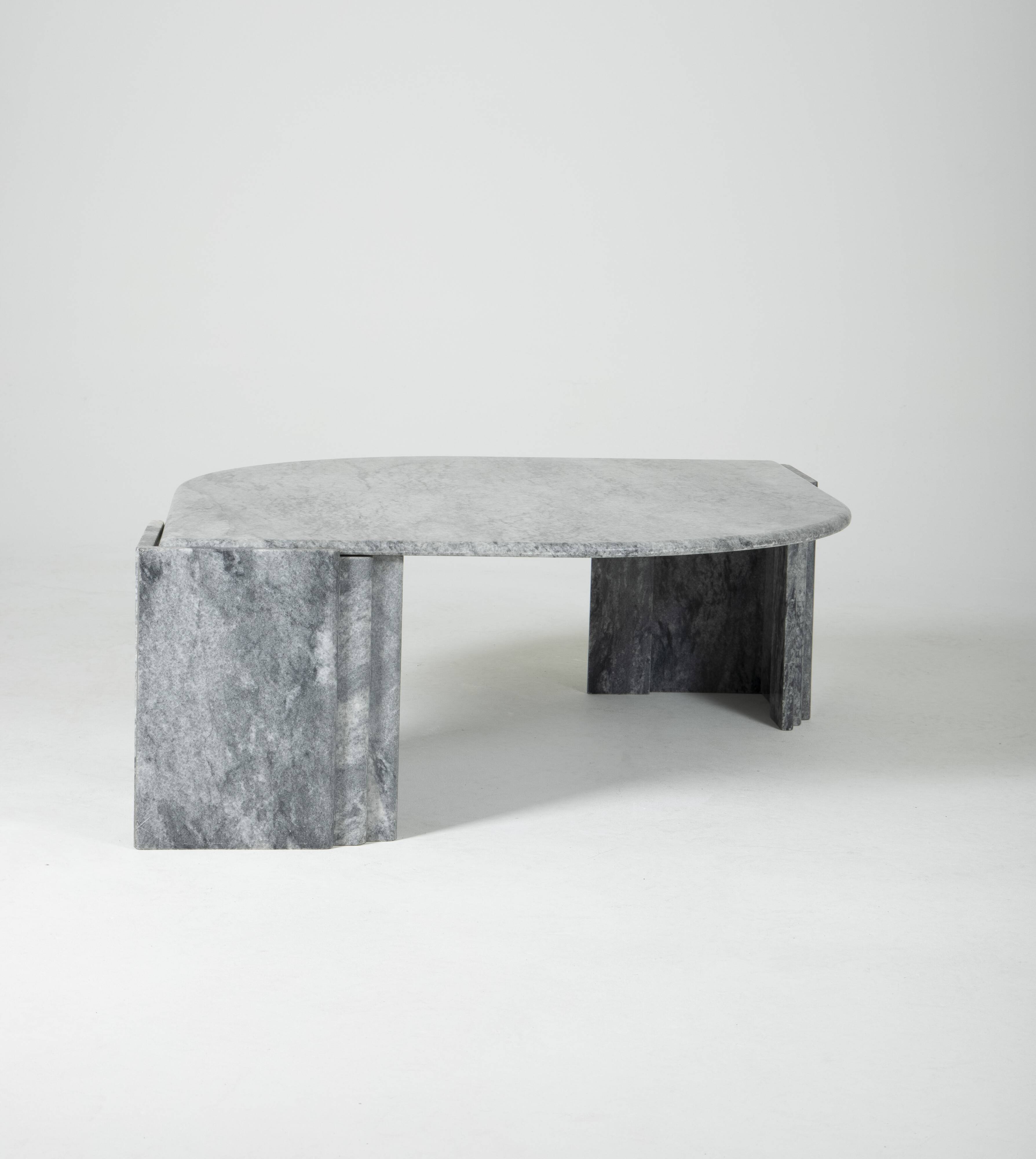 Grey marble coffee table, 1970s