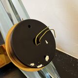 Pair of Hollywood Regency wall lights, bases & reflectors in gilded brass