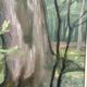 Original Swedish Oil on Canvas – "Path through the Forest" by H.J. Larsson – Signed, Vintage and Framed – 70 x 50 cm (27.5 x 19.6 inches)