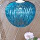 Suspension in blue glass, chiseled