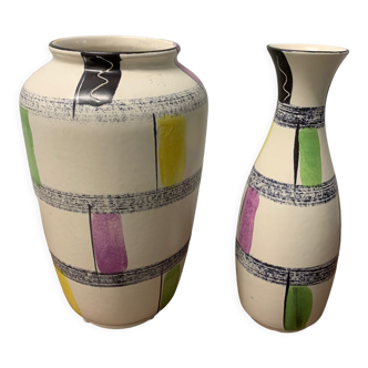 Mid-century vase from bay keramik, set of 2