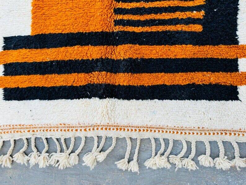 Tapis en laine pure fait main traditionnelle taille 150 x 250 cm