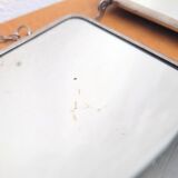 Vintage black triptych barber mirror