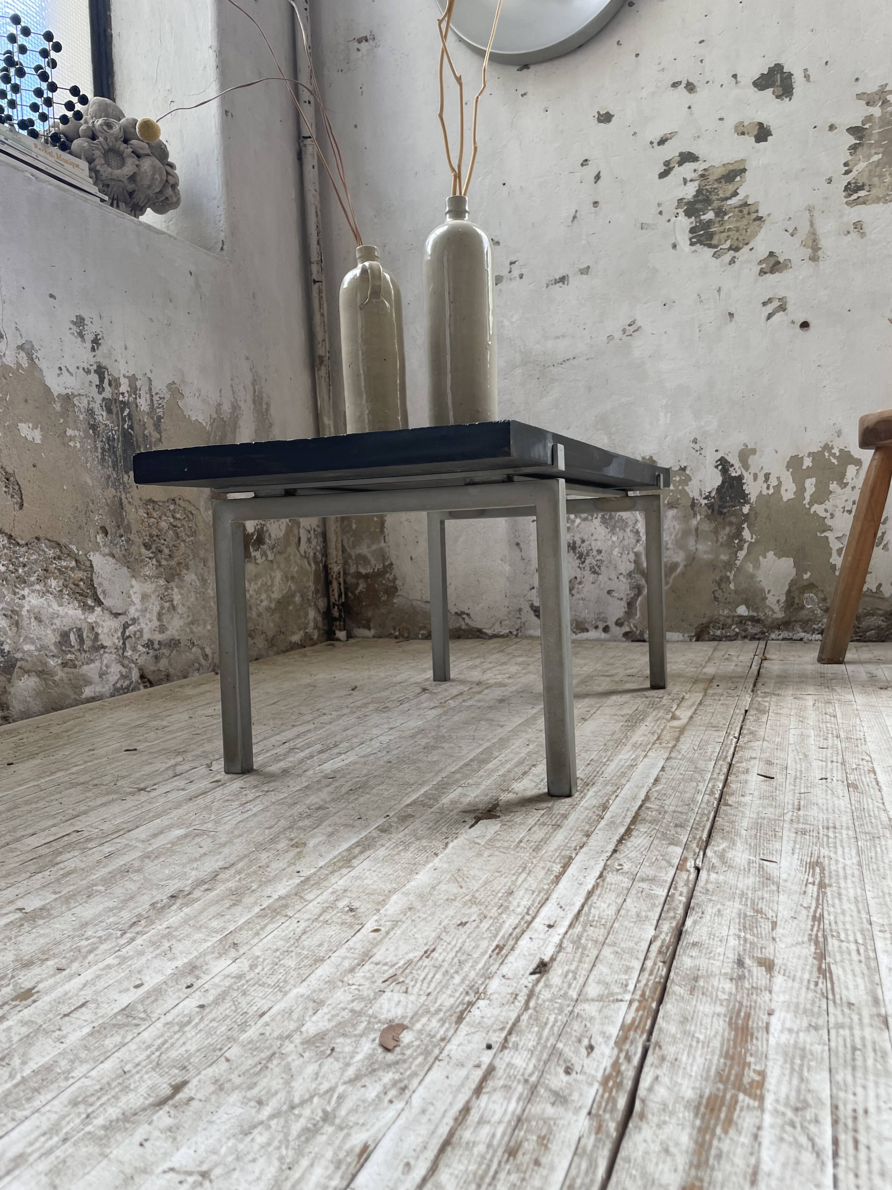 1950s slate coffee table