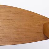 Fauteuil vintage, design allemand des années 1960 – Hêtre et teck, revêtement bleu