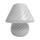 Murano mushroom lamp Italy vintage spiral decor glossy white dlg ven
