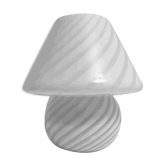 Murano mushroom lamp Italy vintage spiral decor glossy white dlg ven