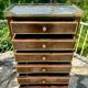 Mahogany and burl chest of drawers, 19th century