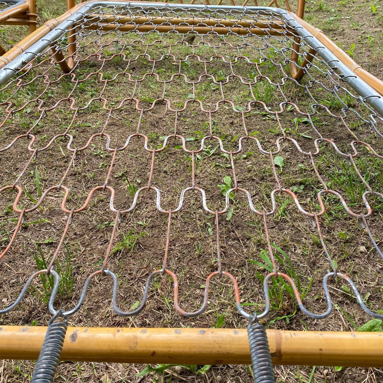 Pair of single rattan beds, 1960s