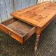Antique farmhouse table in solid cherry wood in Louis Philippe style.