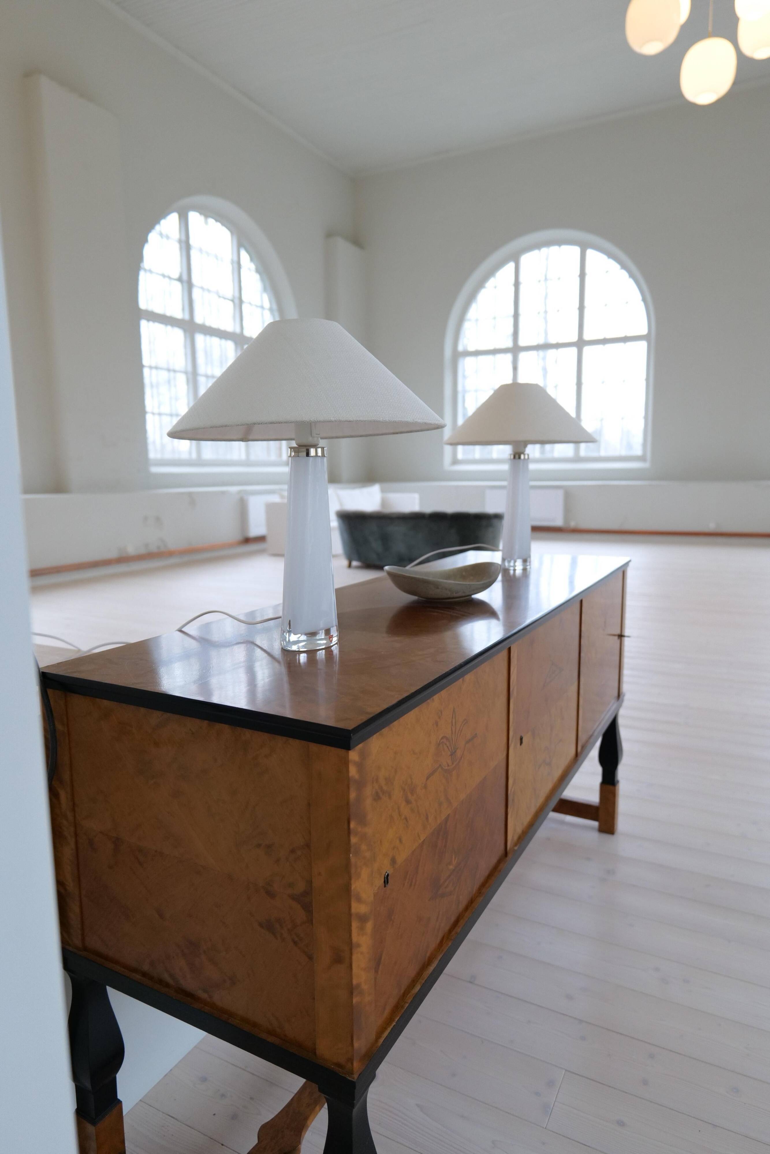 Mid-century table lamps by Carl Fagerlund for Orrefors Sweden RD, 1566