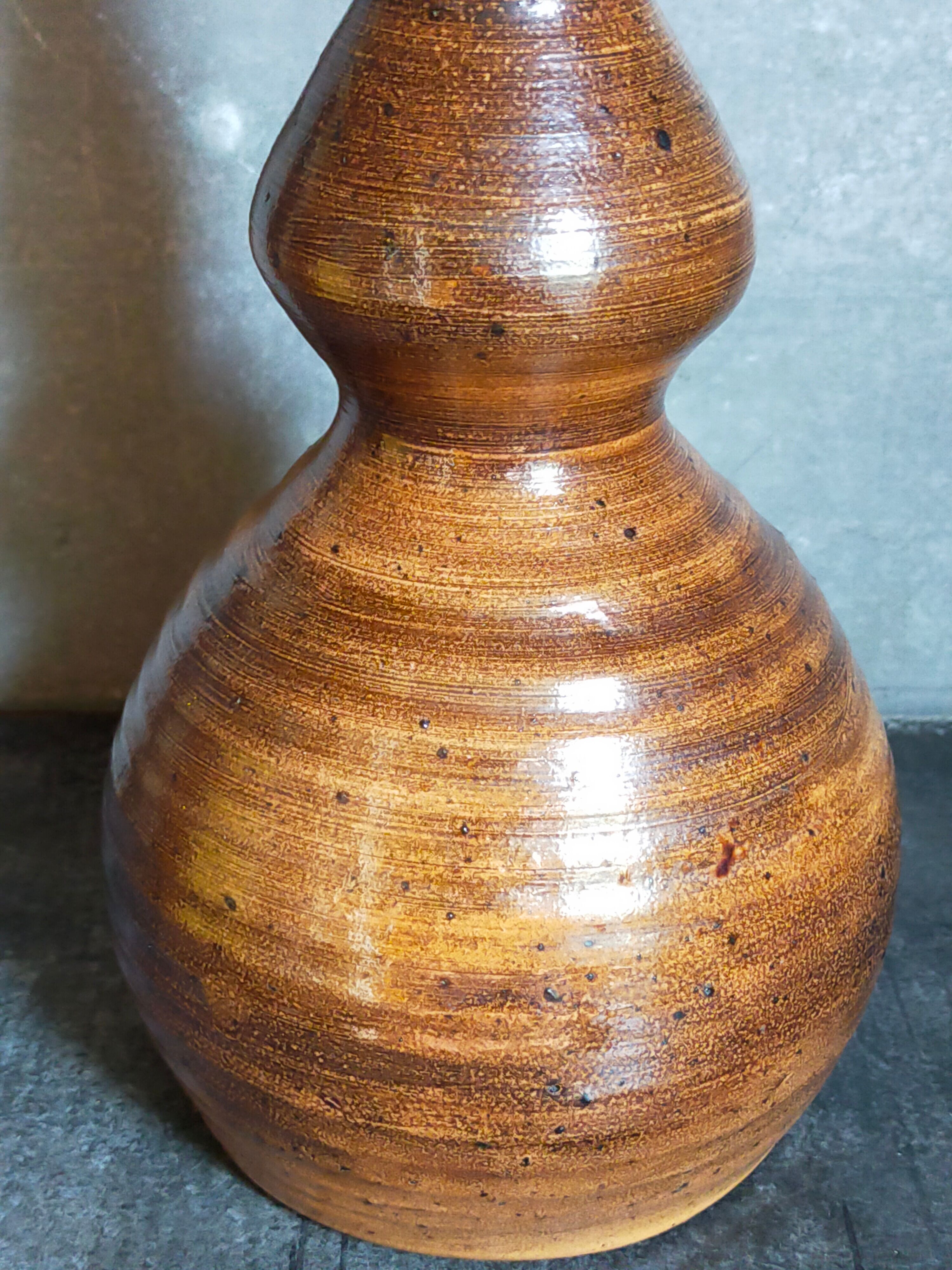 Potter's soliflore vase in vintage glazed stoneware