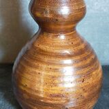 Vase soliflore de potier en grès émaillé vintage