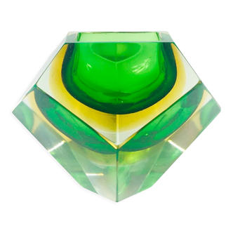 Murano glass sommerso ashtray or vide poche by flavio poli for seguso, italy, 1960s