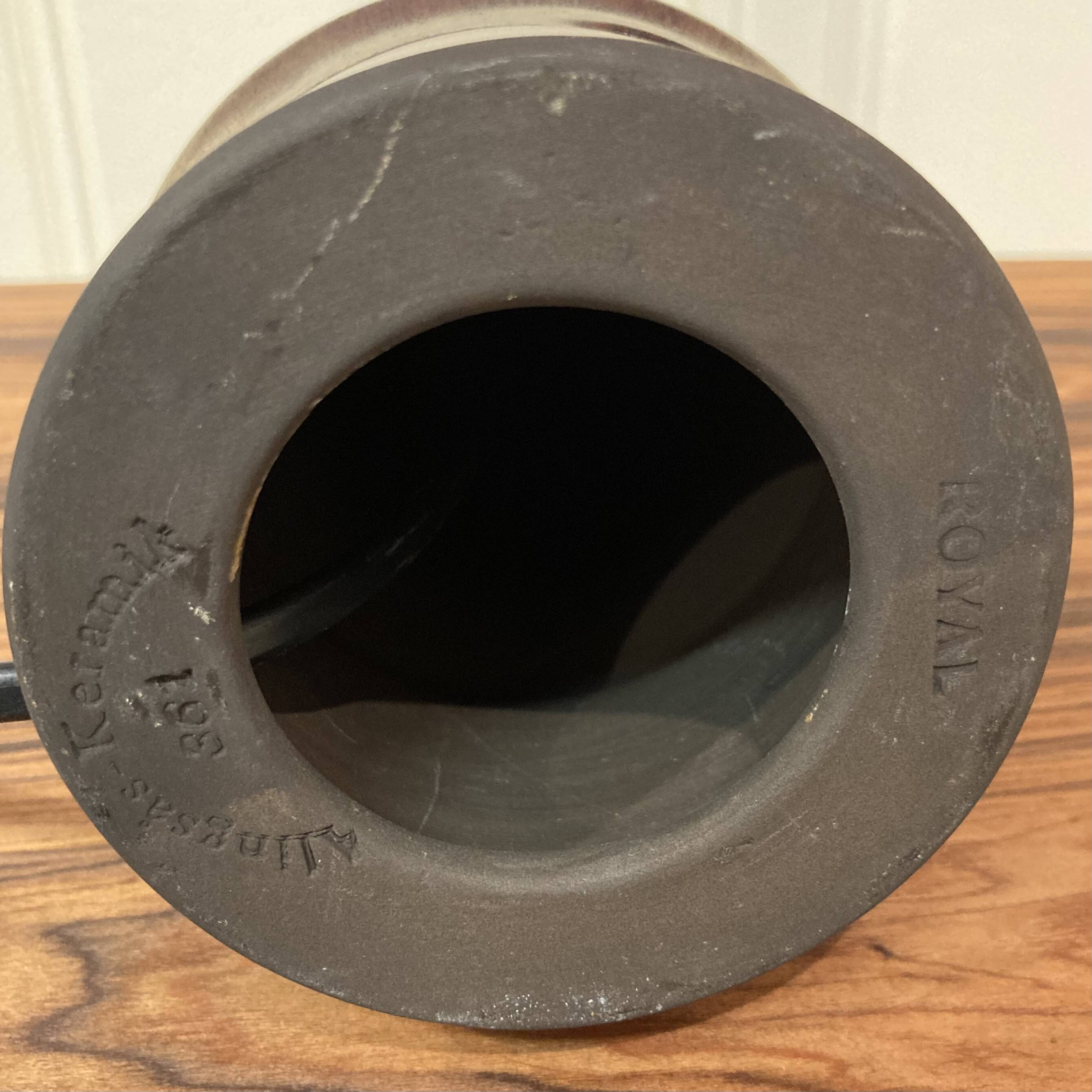 Ceramic lamp stamped scandinavian design 1960.