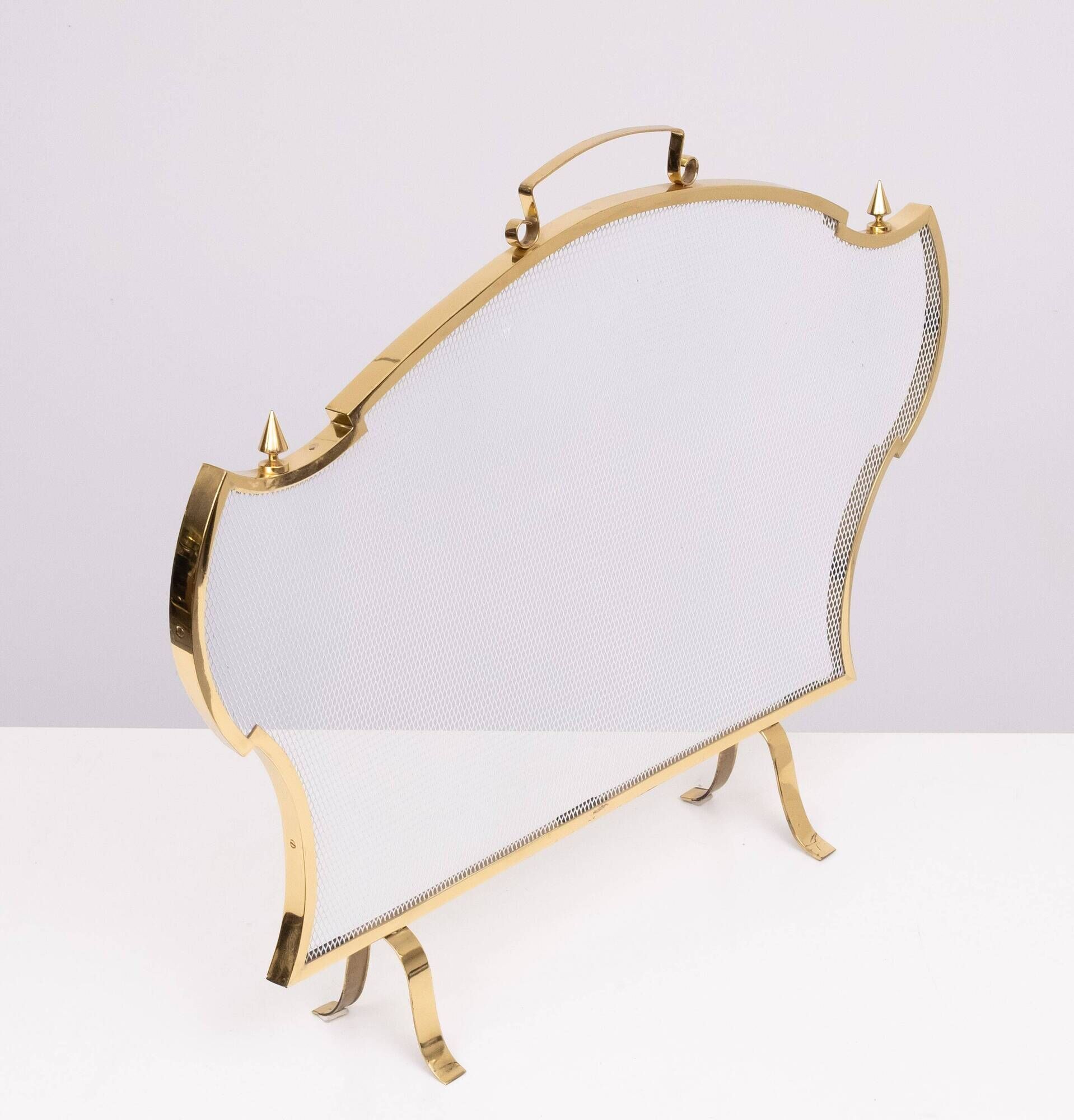 Hollywood Regency Brass Fire screen 1970s France